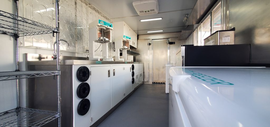 Bahama Buck's dessert truck interior