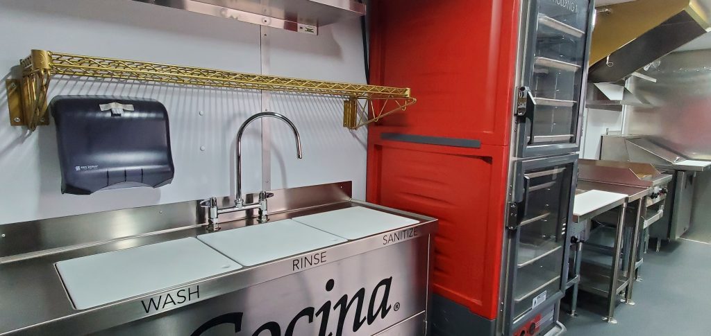 Mi Cocina food truck prep stations